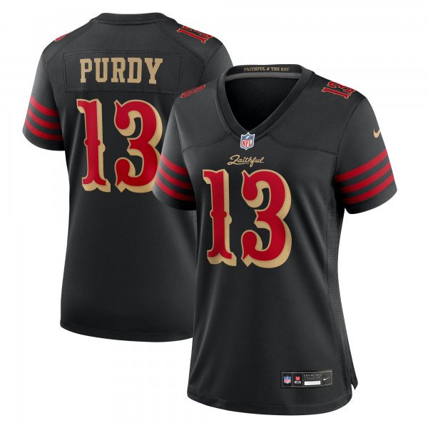 Women's #13 Brock Purdy San Francisco 49ers Nike 2025 Rivalries Collection Game Black Jersey