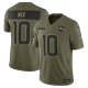 Men's #10 Bo Nix Denver Broncos Nike 2025 Salute to Service Limited Olive Jersey