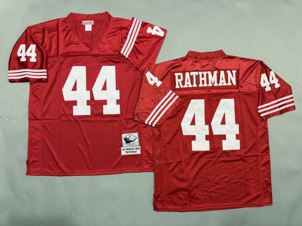 Men's #44 Tom Rathman San Francisco 49ers Red Jersey