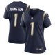 Women's Los Angeles Chargers #1 Quentin Johnston Nike Navy Alternate Super Chargers Game Jersey