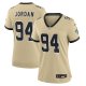 Women's New Orleans Saints #94 Cameron Jordan Nike Gold Gameday Golds Alternate Game Player Jersey