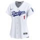 Women's Los Angeles Dodgers Nike White #1 Mom Home Limited Jersey