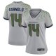 Women's #14 Sam Darnold Seattle Seahawks Nike 2025 Rivalries Collection Game Wolf Gray Jersey