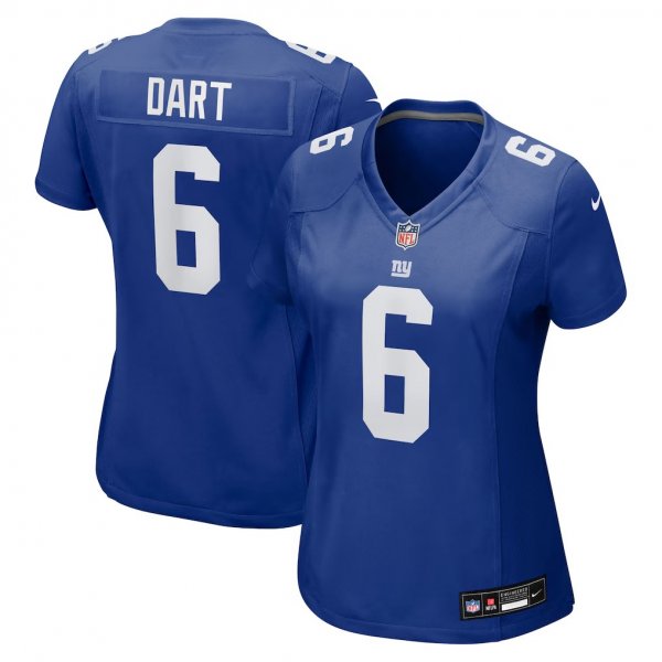 Women's Nike #6 Jaxson Dart Royal New York Giants Team Game Jersey