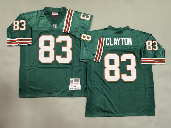Men's #83 Mark Clayton Aqua Miami Dolphins Jersey