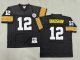 Men's Pittsburgh Steelers #12 Terry Bradshaw Black Jersey
