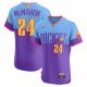 Men's #24 Ryan McMahon Colorado Rockies Nike 2025 City Connect Elite Player Purple/Light Blue Jersey