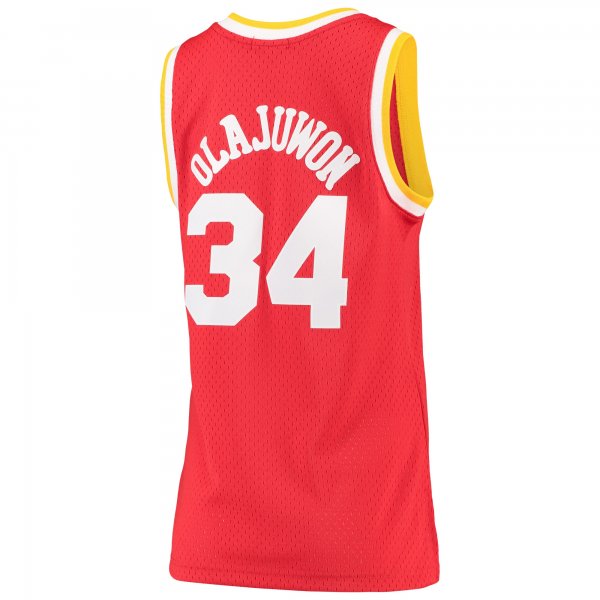 Women's Houston Rockets Hakeem Olajuwon Mitchell & Ness Red 1993/94 Hardwood Classics Swingman Jersey