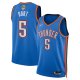 Men's Unisex Oklahoma City Thunder #5 Luguentz Dort Nike Blue 2025 NBA Finals Swingman Jersey - Icon Edition