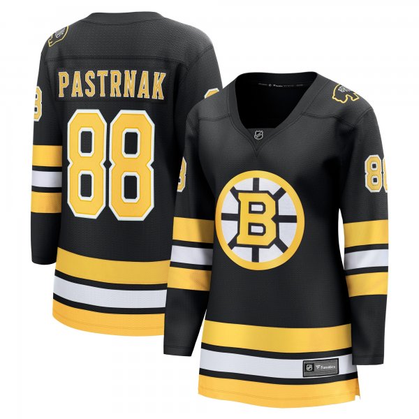 Women's Boston Bruins #88 David Pastrnak Black Home Breakaway Player Jersey