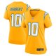 Women's Los Angeles Chargers #10 Justin Herbert Nike Gold Alternate Charger Power Game Jersey