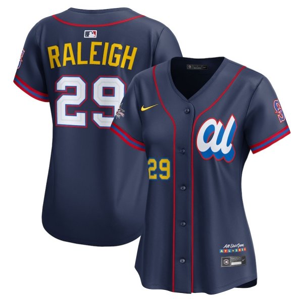 Women's American League #29 Cal Raleigh Nike Navy 2025 All-Star Edition Limited Player Jersey