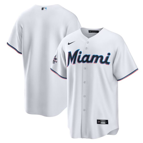 Men's Miami Marlins Nike White 2025 MLB All-Star Game Home Replica Jersey