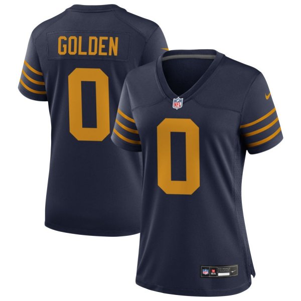 Women's Green Bay Packers #0 Matthew Golden Nike Navy The 1923 Classic Game Jersey