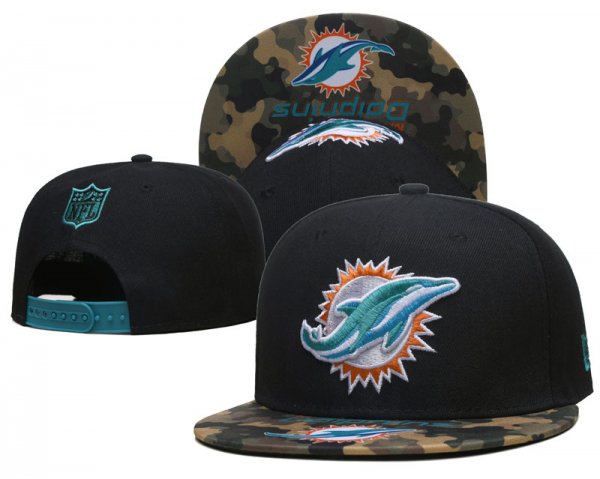 Miami Dolphins Black and Camouflag Cap