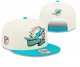 Miami Dolphins Off White and Blue Cap