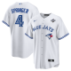 Men's Toronto Blue Jays #4 George Springer Nike White 2025 World Series Home Player Jersey